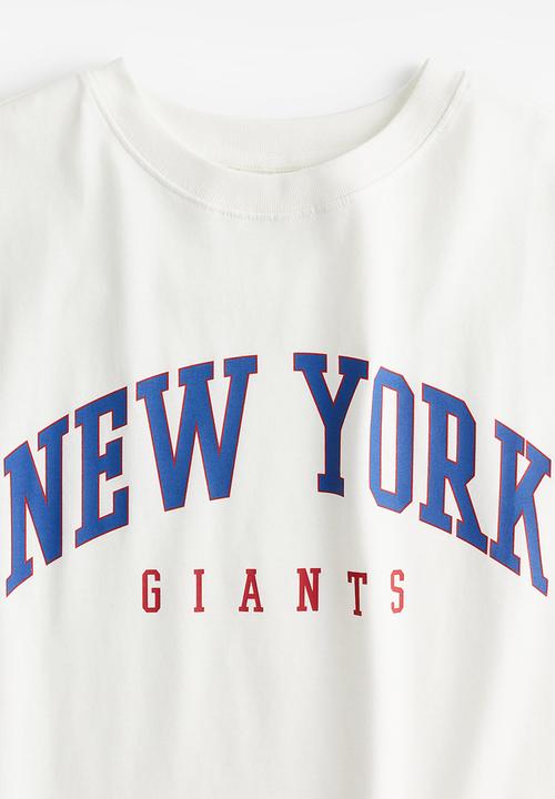 H&M - Oversized printed t-shirt - white nfl
