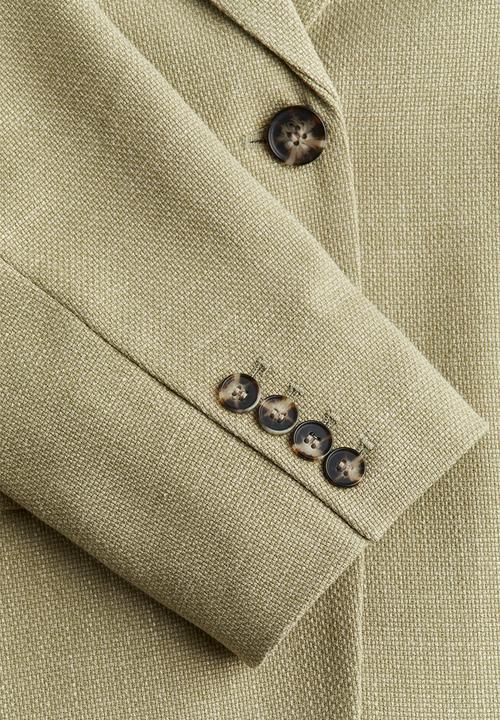 H&M - Oversized blazer - light khaki green 
