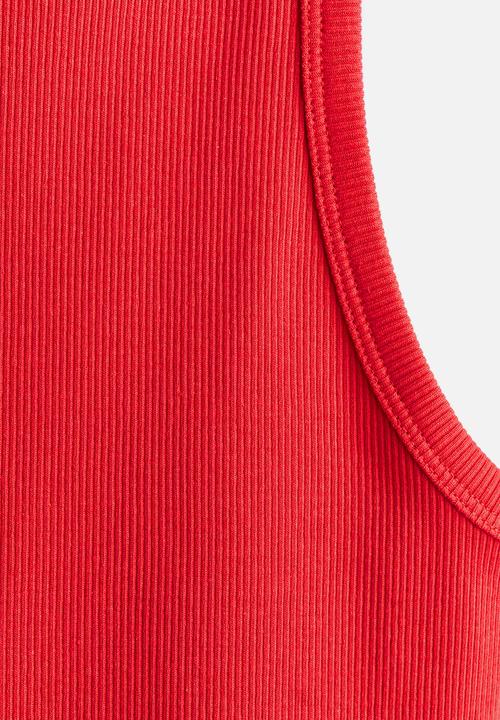 H&M - Cropped vest top - bright red