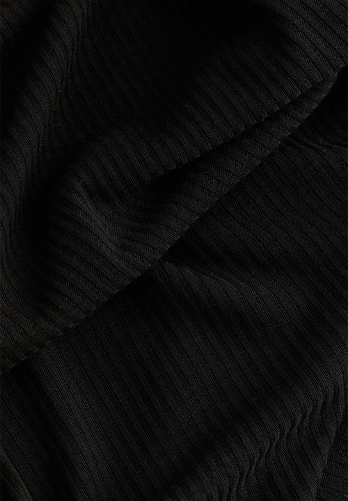 H&M - Sheer ribbed vest top - black