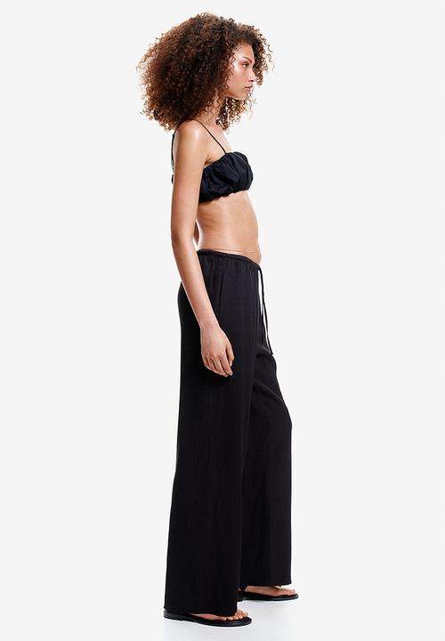 H&M - Crêpe pull-on trousers - black