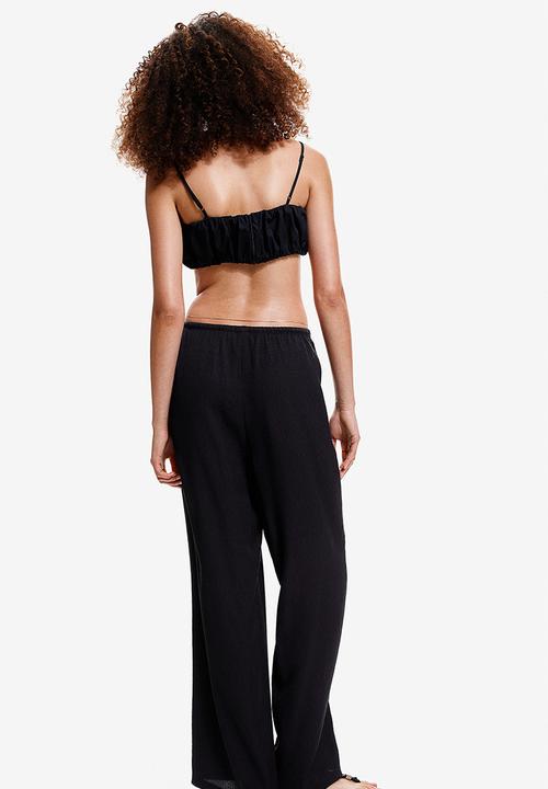 H&M - Crêpe pull-on trousers - black