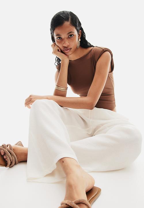 H&M - Crêpe pull-on trousers - cream