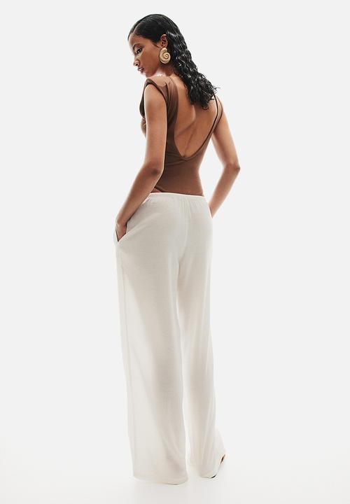 H&M - Crêpe pull-on trousers - cream
