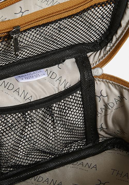 Thandana - Travel MAXI Bag Set Laminated Fabric - Coffee Black