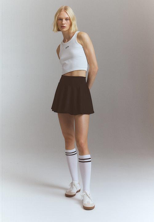 H&M - Drymove™ circle-cut tennis skirt - black