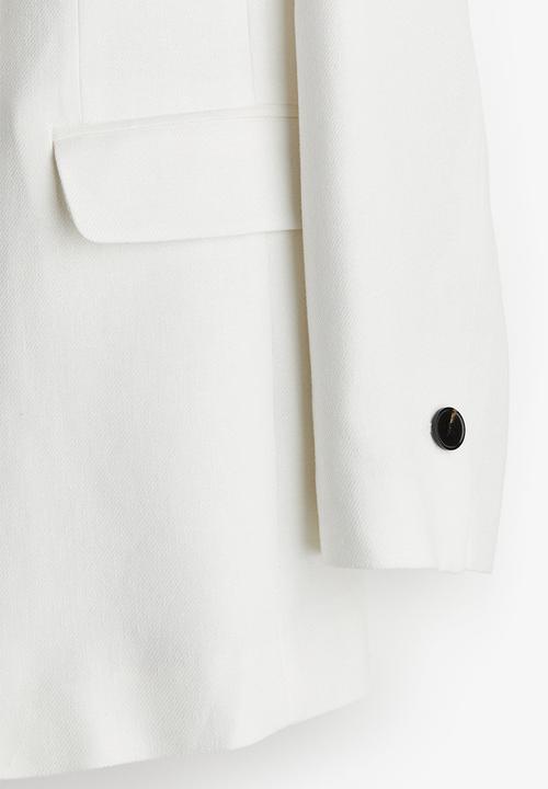 H&M - Linen-blend blazer - white
