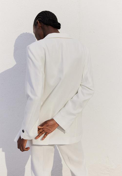 H&M - Linen-blend blazer - white