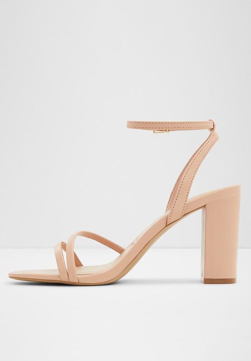 ALDO - Rosalind Ankle Strap Block Heel - Medium Beige