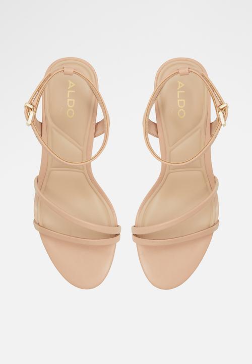 ALDO - Rosalind Ankle Strap Block Heel - Medium Beige