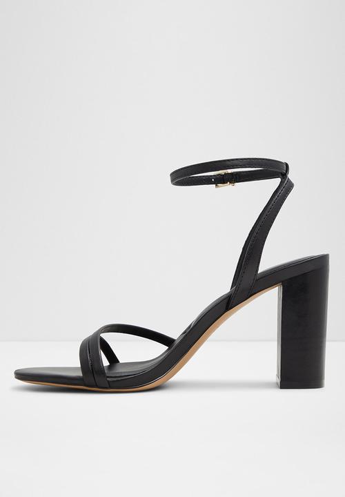ALDO - Rosalind Ankle Strap Block Heel - Black