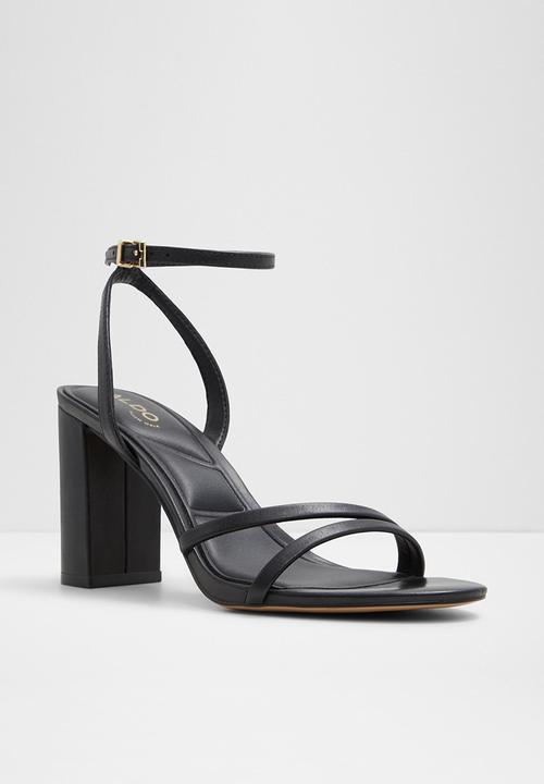 ALDO - Rosalind Ankle Strap Block Heel - Black