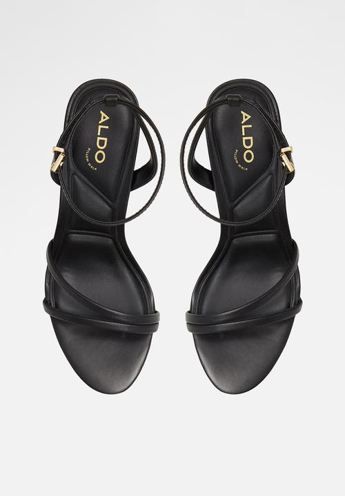 ALDO - Rosalind Ankle Strap Block Heel - Black