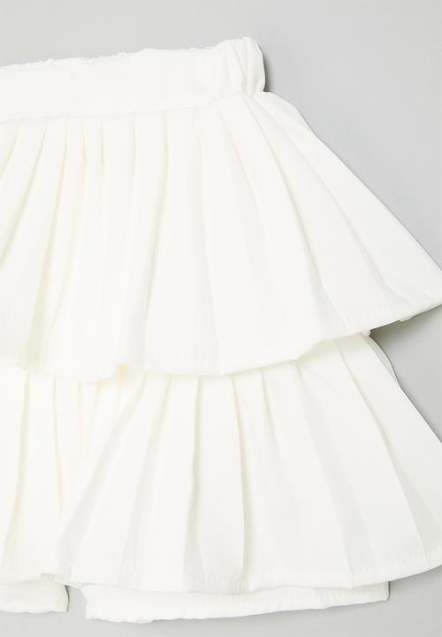 Pop Candy - Tiered skort - white
