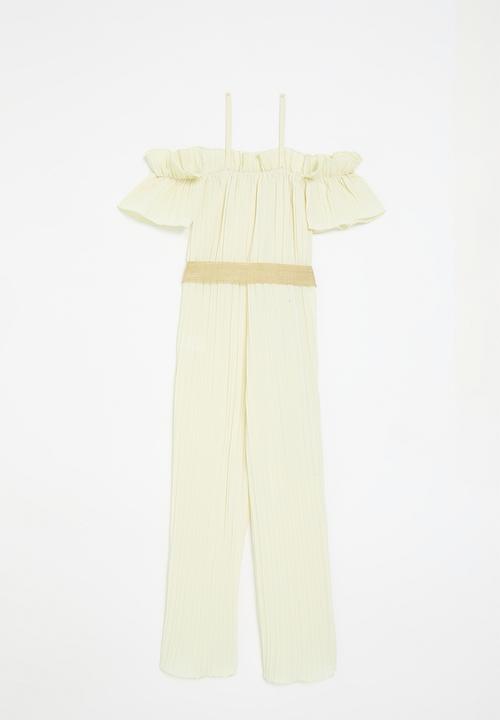 Pop Candy - Off the shoulder jumpsuit - cream