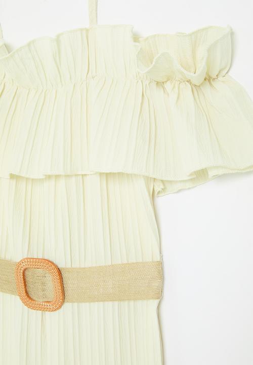 Pop Candy - Off the shoulder jumpsuit - cream