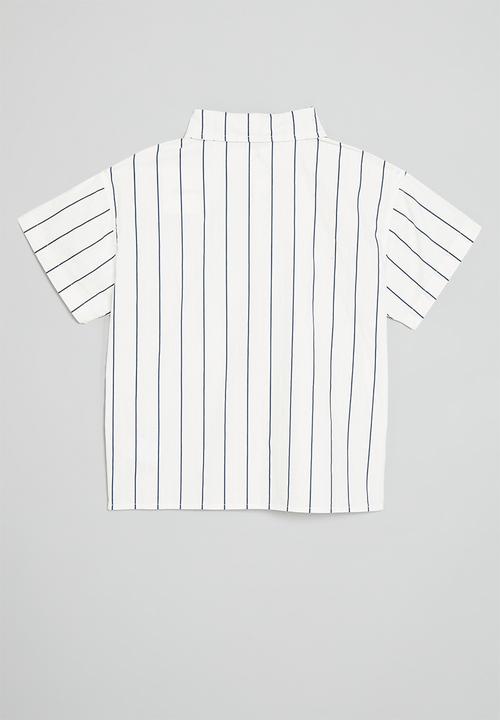 Pop Candy - Striped shirt - grey & white