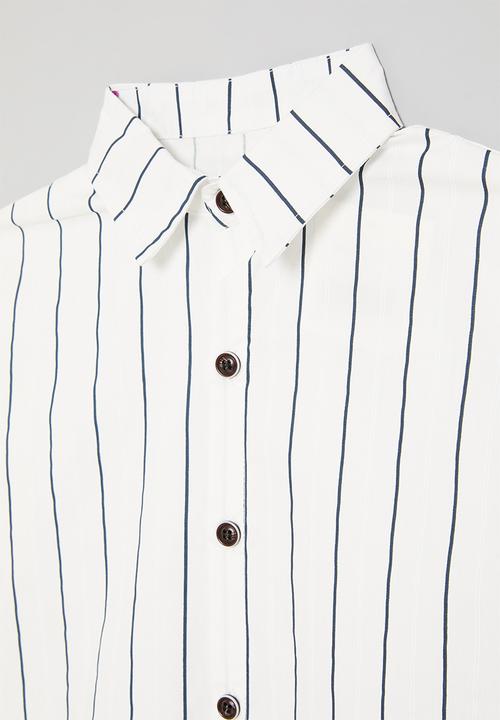 Pop Candy - Striped shirt - grey & white
