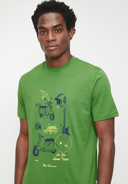 Ben Sherman - Sketched Mod Zone - Elm Green