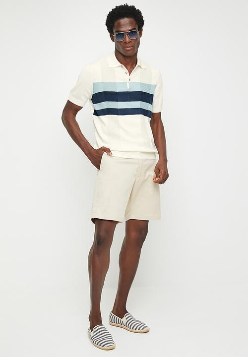 Ben Sherman - Chest Stripe Polo - Ivory
