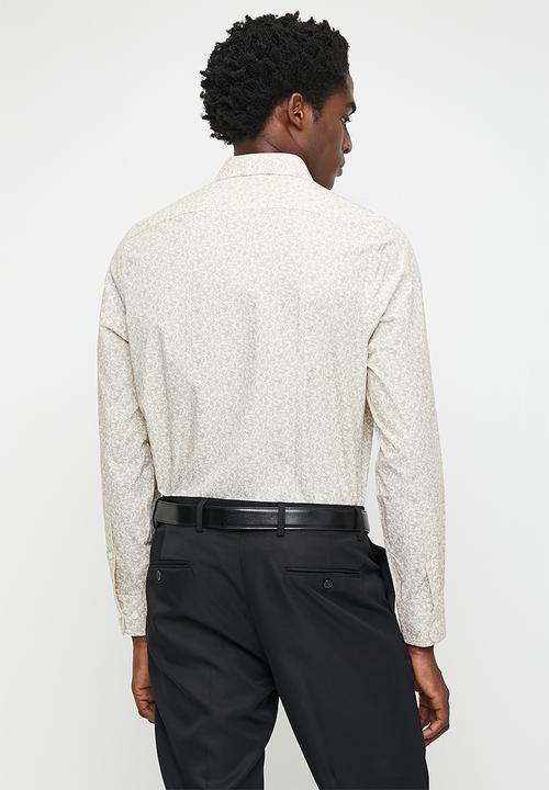 Pringle of Scotland - Bennett long sleeve tailored shirt - brown