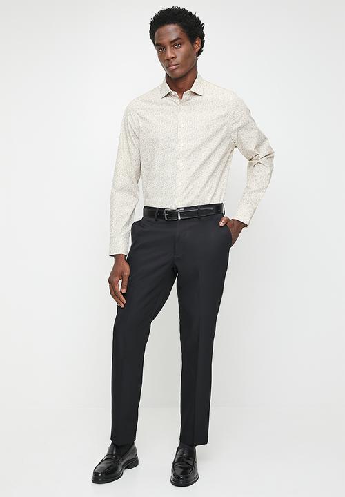 Pringle of Scotland - Bennett long sleeve tailored shirt - brown