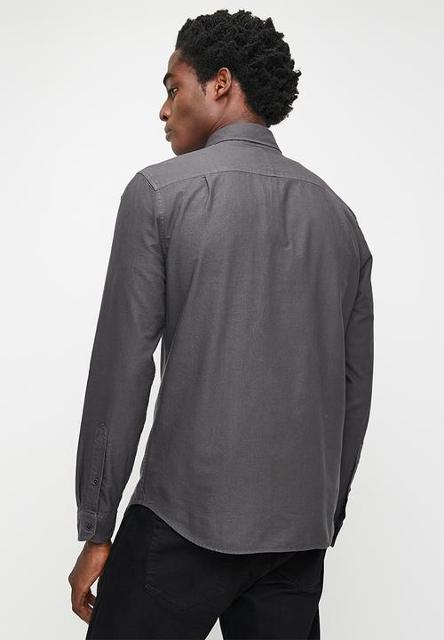 POLO - Mabandla Pjc Ls Oxford Shirt - Charcoal