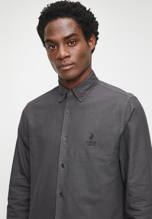 POLO - Mabandla Pjc Ls Oxford Shirt - Charcoal