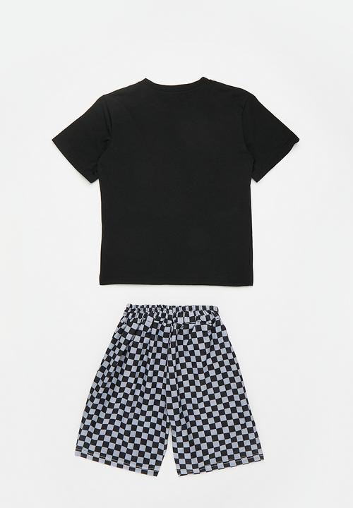 Pop Candy - Tee and short set - black
