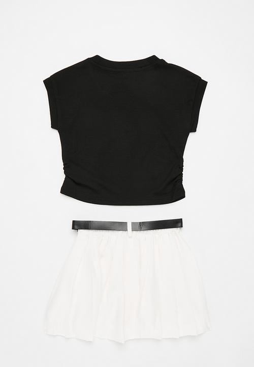 Pop Candy - Top and skirt set - black & white