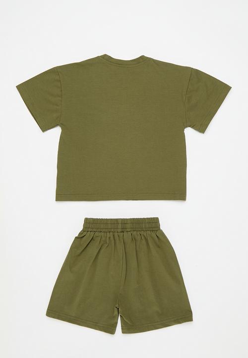 Pop Candy - Tee & short set - green
