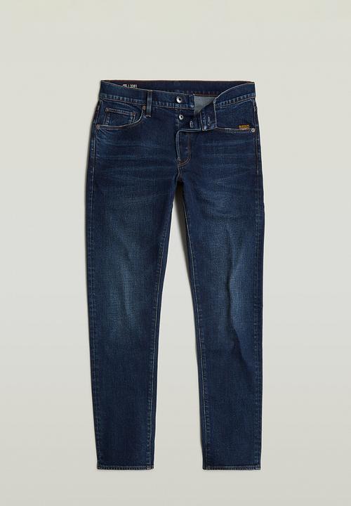 G-STAR - 3301 Slim - worn in dusk blue