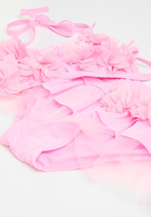 Pop Candy - Floral décor bikini set - pink