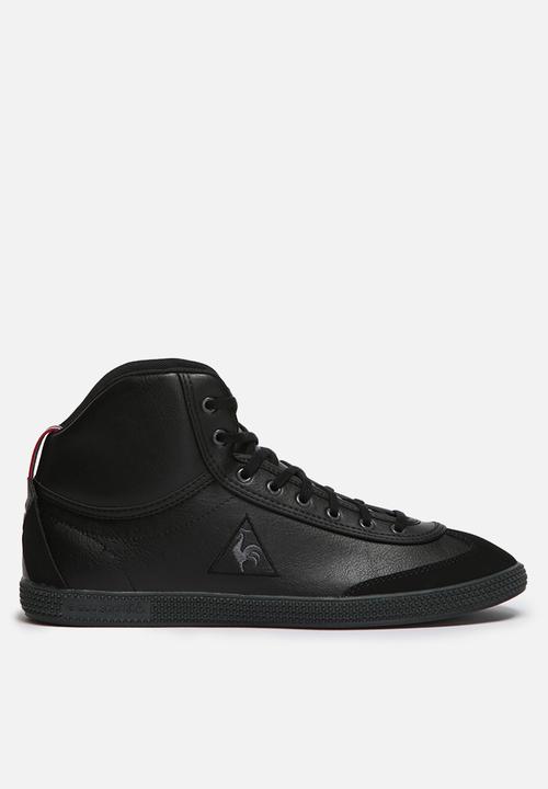 le coq sportif black leather shoes