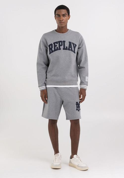 Replay - Felpa Regular - Grey Melange