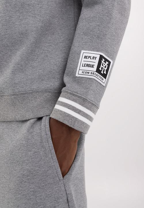 Replay - Felpa Regular - Grey Melange