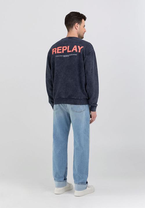 Replay - Felpa Relaxed - Blue Denim
