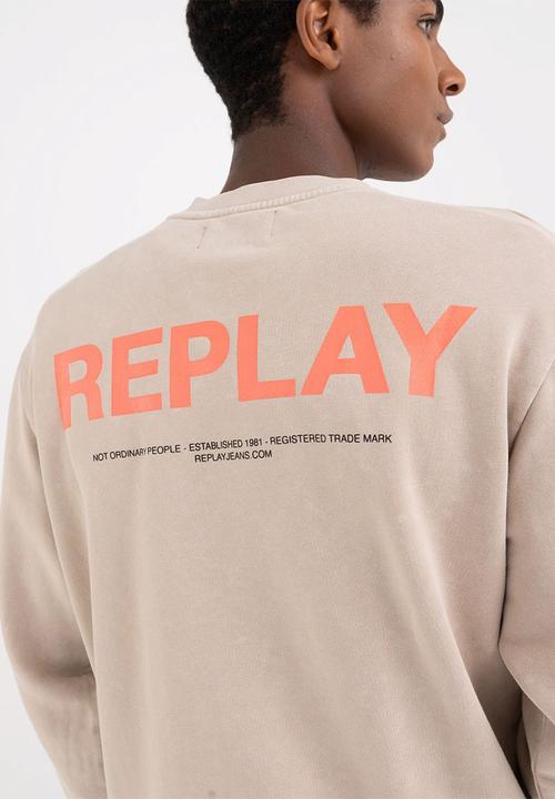 Replay - Felpa Relaxed - Light Taupe