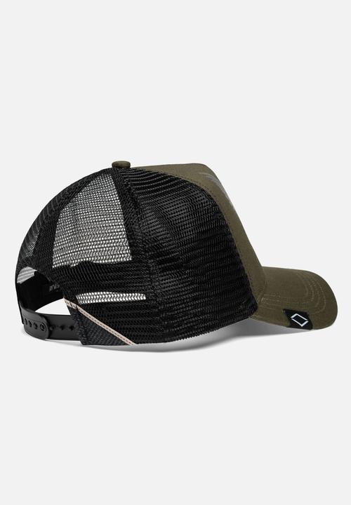 Replay - Cotton twil + mesh trucker cap - khaki green