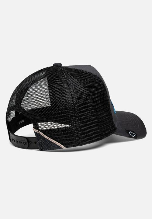 Replay - Cotton twil + mesh trucker cap - dk grey black