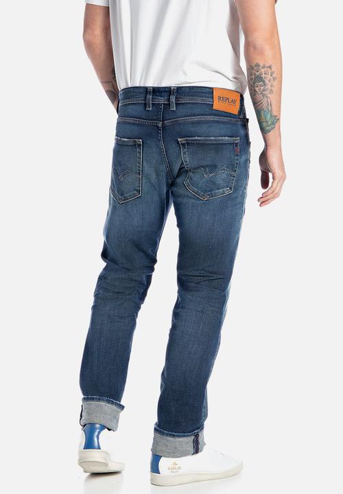 Replay - Grover pantalone straight - dark blue