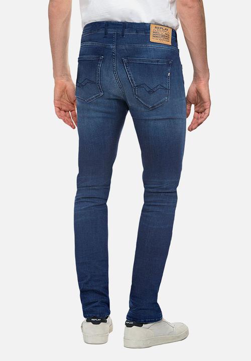 Replay - Grover pantalone straight - medium blue
