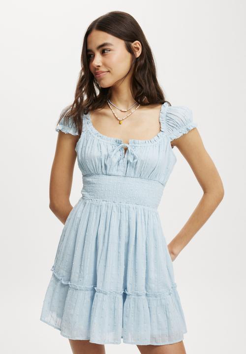 Eddie Corset Mini Dress - Pale Blue