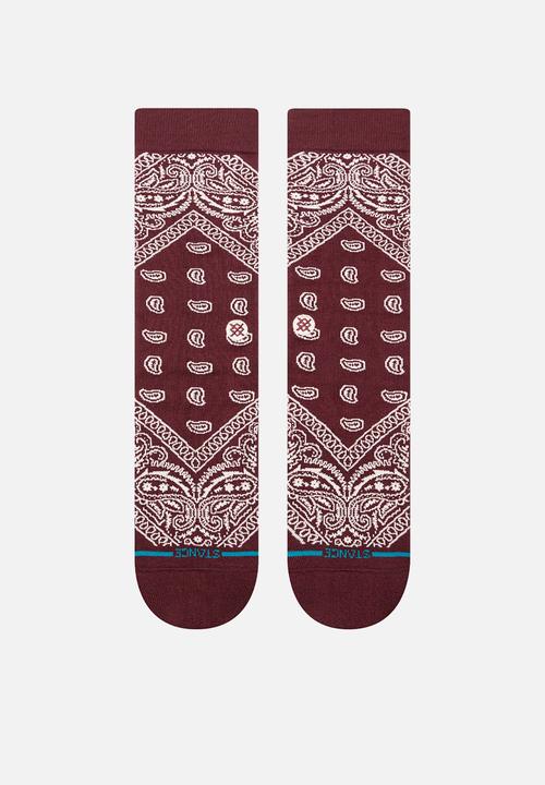 Stance Socks - Barrio crew - wine