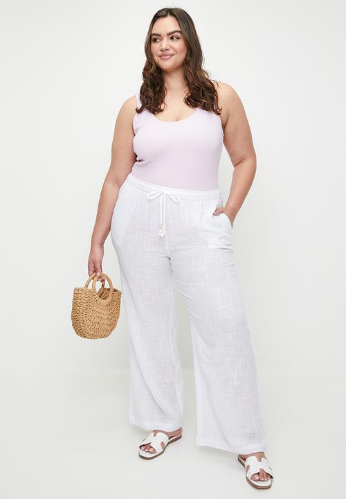 Cotton On - Plus The Essential Beach Pant - White