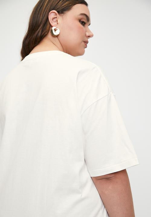 Superbalist - Yellow face tee plus - ecru