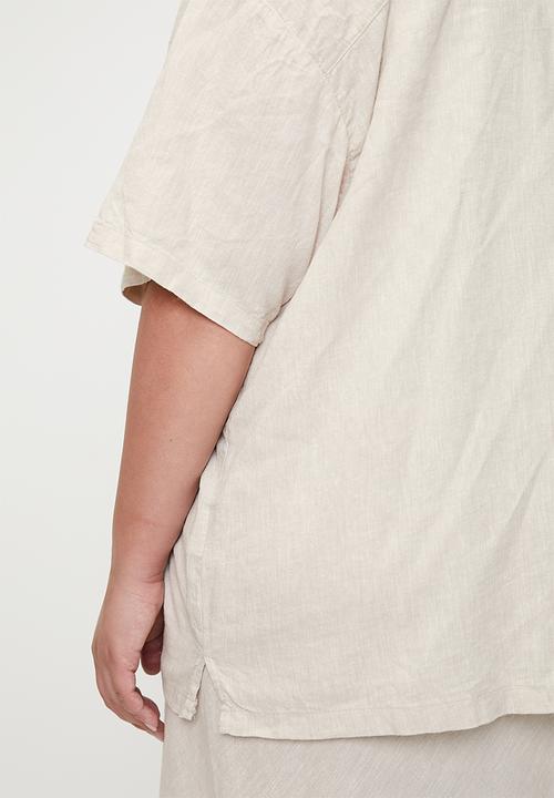 Cotton On - Plus Haven Short Sleeve Shirt - Neutral