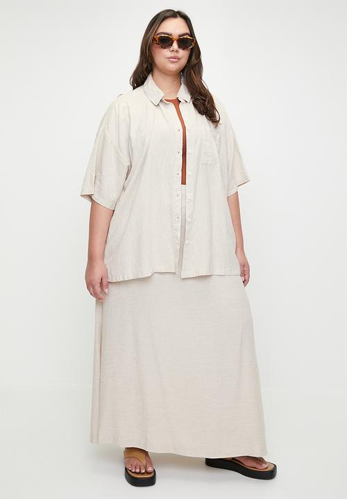 Cotton On - Plus Haven Short Sleeve Shirt - Neutral