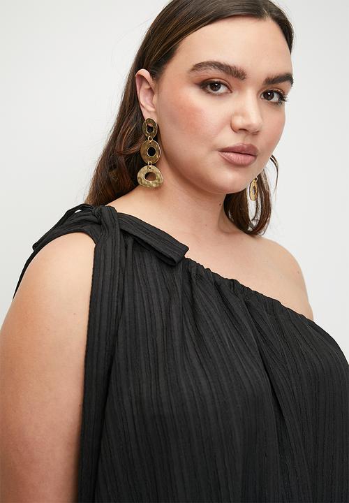 Superbalist - Laundred Linen Asym Trapeze Maxi Dress - Black
