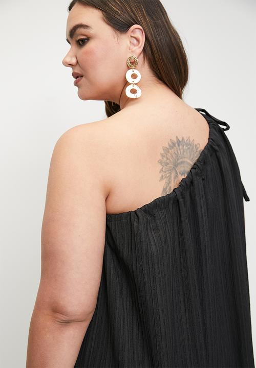 Superbalist - Laundred Linen Asym Trapeze Maxi Dress - Black